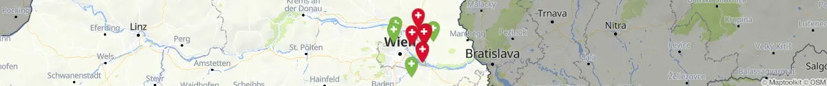 Map view for Pharmacies emergency services nearby Deutsch-Wagram (Gänserndorf, Niederösterreich)